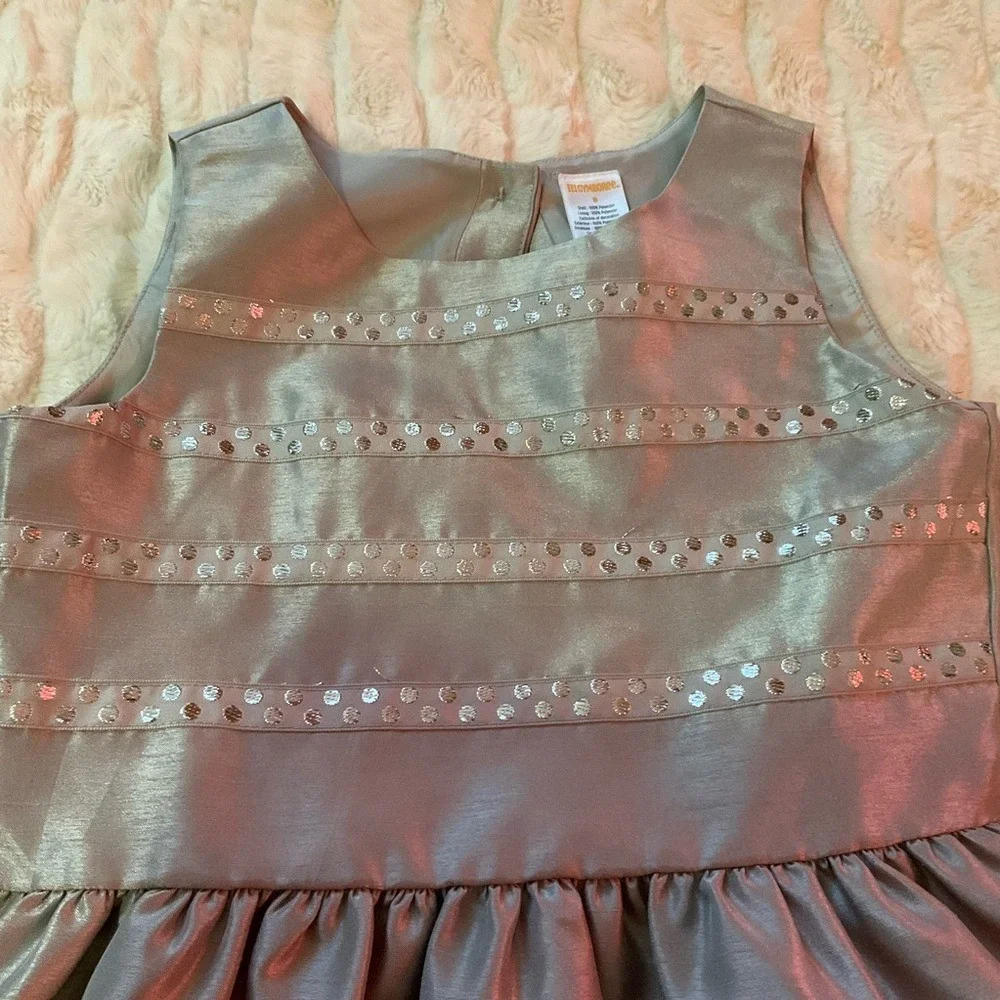 Gymboree Girls Silver Metallic Sequin Party Dress Size 8 Sleeveless Holiday Glam